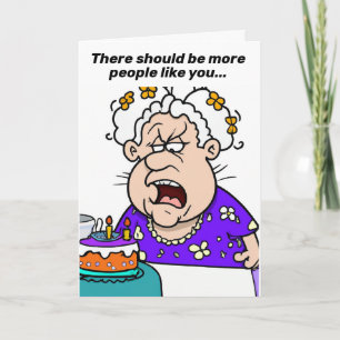 Carte d'anniversaire amusant pour les aînés