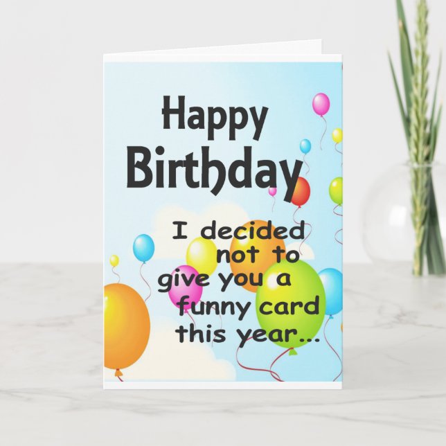 Carte d'anniversaire amusante (Devant)