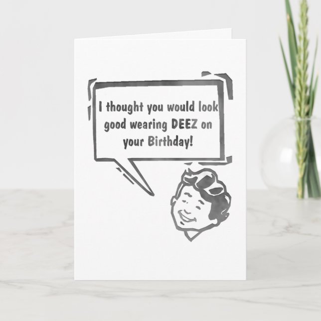 Carte d'anniversaire amusante (Devant)