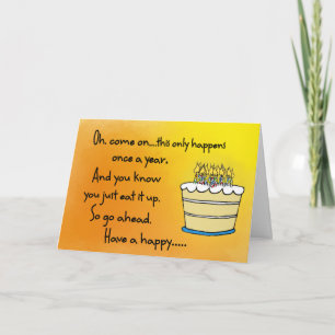 Carte d'anniversaire amusante
