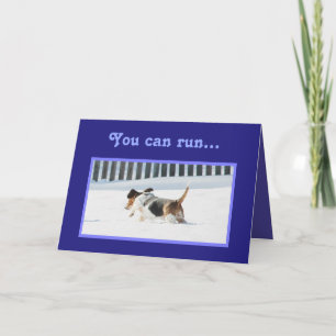 Carte d'anniversaire amusante avec Basset & Cupcak