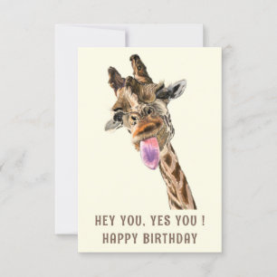 Carte d'anniversaire amusante avec une joyeuse Gir