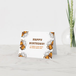 Carte d'anniversaire amusante - Bière