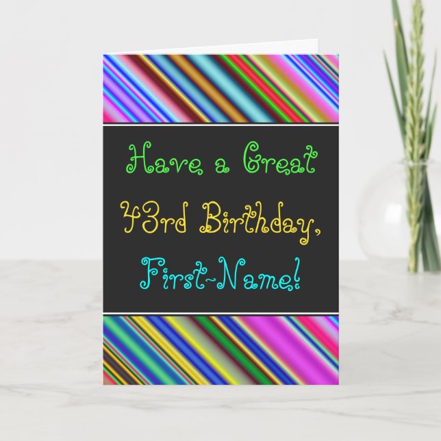Carte d'anniversaire amusante, colorée, fantasque  (Devant)