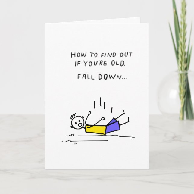 Carte d'anniversaire amusante - comment dire si vo (Devant)