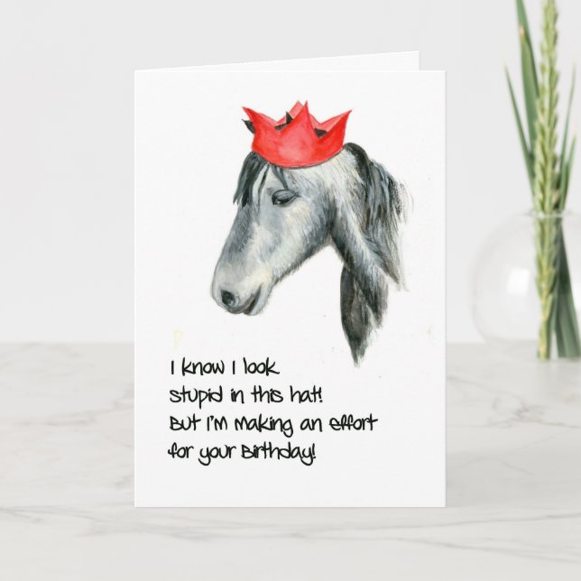 Carte d'anniversaire amusante du Connemara Pony (Devant)