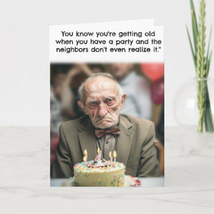 Carte d'anniversaire amusante Geezer de la vieille