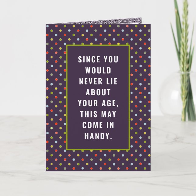 Carte d'anniversaire amusante pour adultes (Devant)