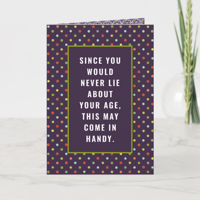 Carte d'anniversaire amusante pour adultes (Devant)