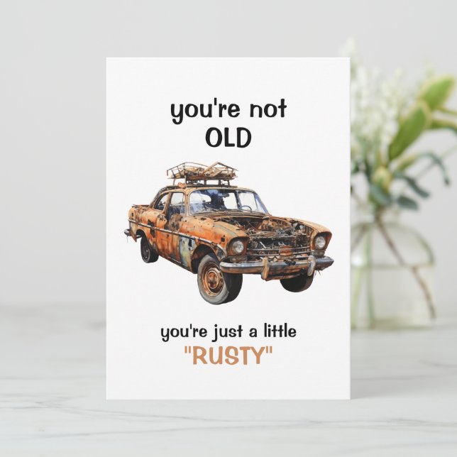 Carte d'anniversaire amusante pour grand-père ou p (Debout devant)