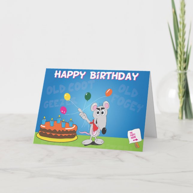 Carte d'anniversaire amusante pour la vieille pers (Devant)