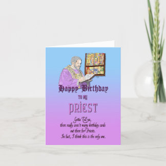 Carte d'anniversaire amusante pour le prêtre