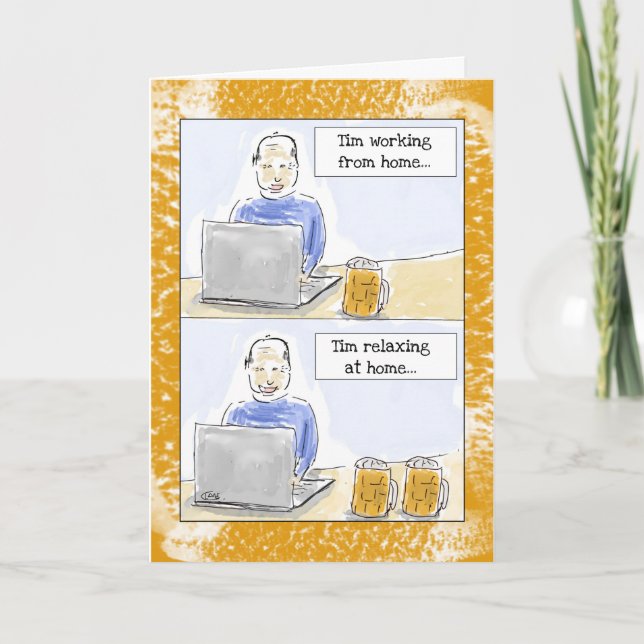 Carte D'Anniversaire Amusante Pour Les Hommes : "T (Devant)