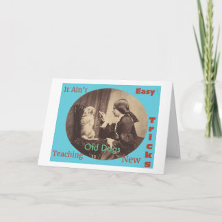 Carte d'anniversaire amusante pour les vieux chien