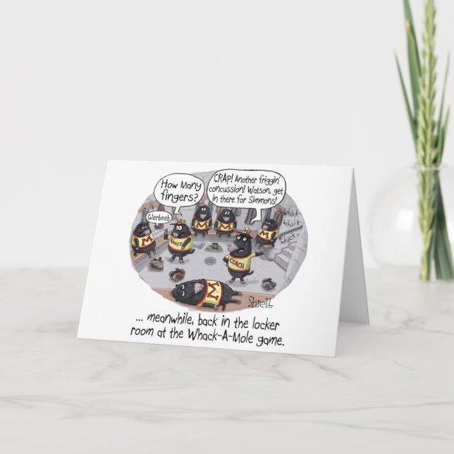 Carte d'anniversaire amusante - Whack-a-Mole (Devant)