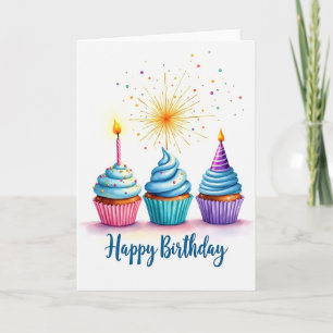 Carte d'anniversaire aquarelle