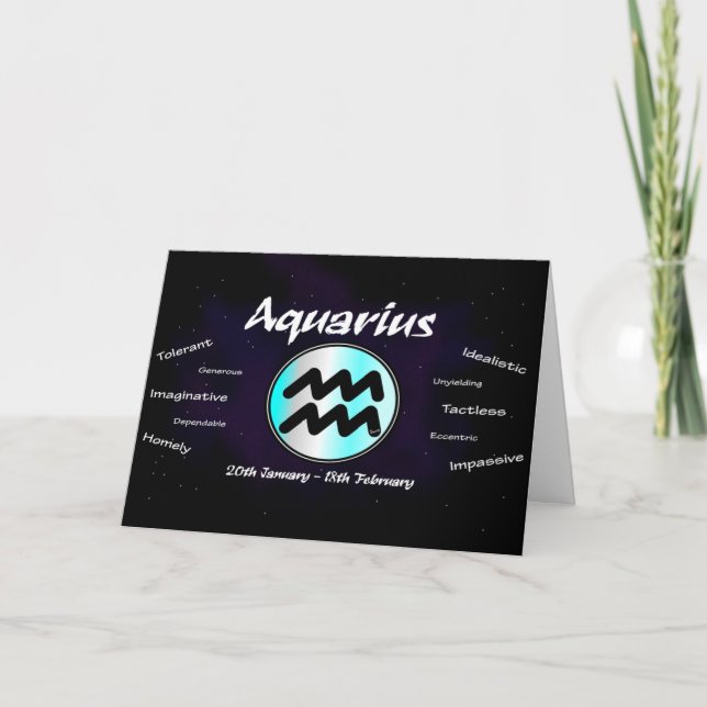Carte d'anniversaire Aquarius (Devant)