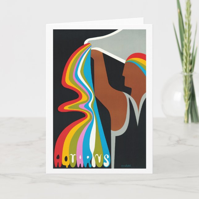 Carte d'anniversaire Aquarius Zodiac (Devant)