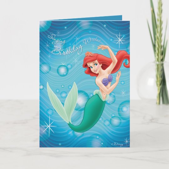 Carte D Anniversaire Ariel Disney Zazzle Ca