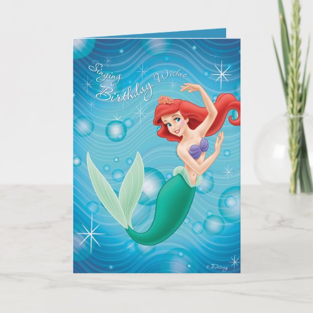 Carte d'anniversaire Ariel Disney (Devant)