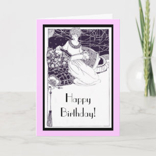 Carte d'anniversaire Art déco 1920