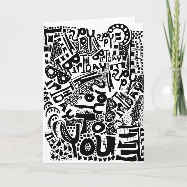 Carte d'anniversaire artistique (Devant)