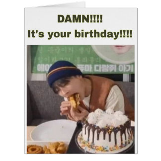 Carte d'anniversaire 'ATEEZ Hongjoon meme'
