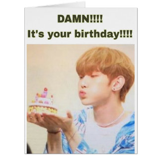 Carte d'anniversaire 'ATEEZ Yeosang mème'