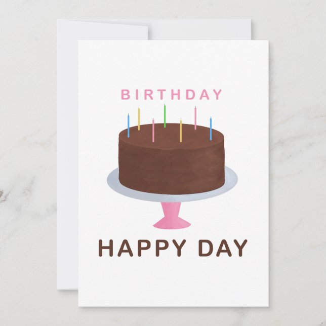 Carte d'anniversaire au chocolat (Devant)