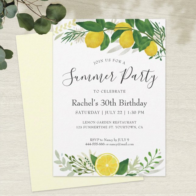 Carte d'anniversaire au citron frais 02 (Créateur téléchargé)