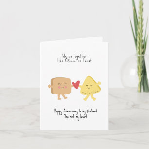 Carte d'anniversaire au fromage et au pain grillé