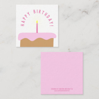 Carte d'anniversaire au gâteau joli illustré | Ros