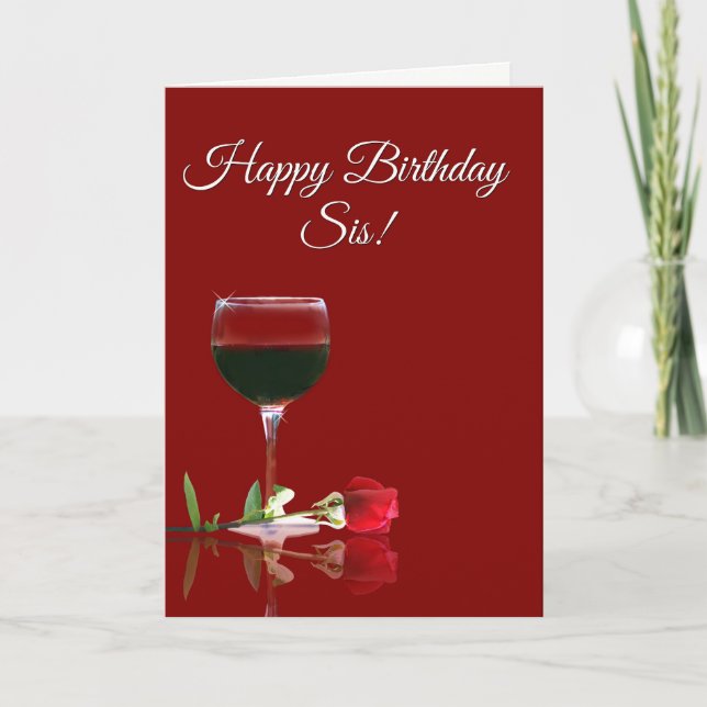 Carte d'anniversaire au vin (Devant)