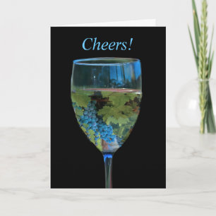 Carte d'anniversaire au vin de Cheers