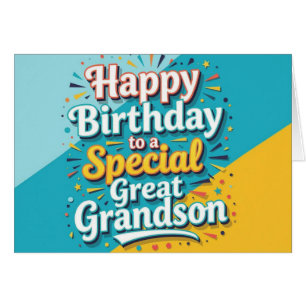 Carte d'anniversaire audacieuse et brillante pour