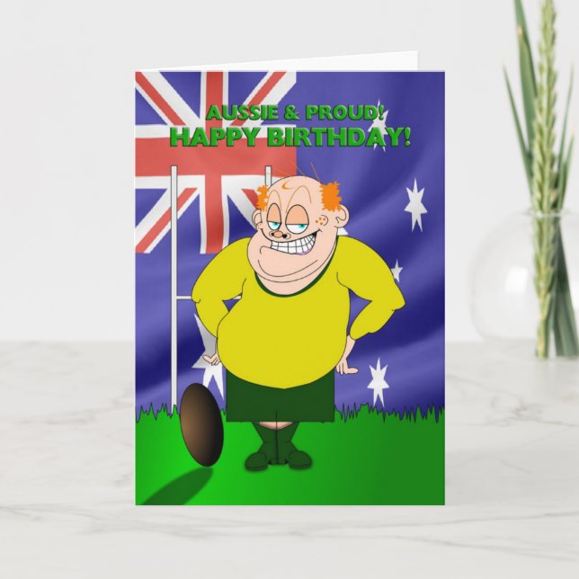 Carte d'anniversaire australienne et fière de (Devant)