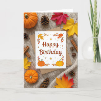 Carte d'anniversaire automne, Anniversaire automne