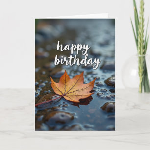 Carte d'anniversaire automne sereine
