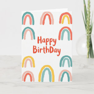 Carte d'anniversaire aux arcs doux