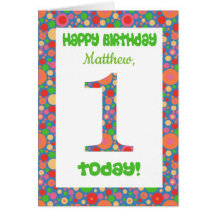 Carte d'anniversaire avant 1er personnalisée Lumin