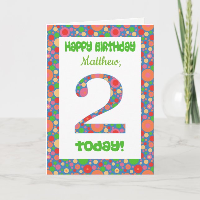 Carte d'anniversaire avant 2e personnalisées Brigh (Devant)