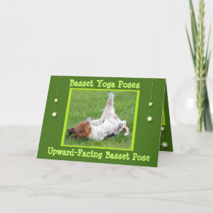 Carte d'anniversaire avec Basset Hound Poses de Yo