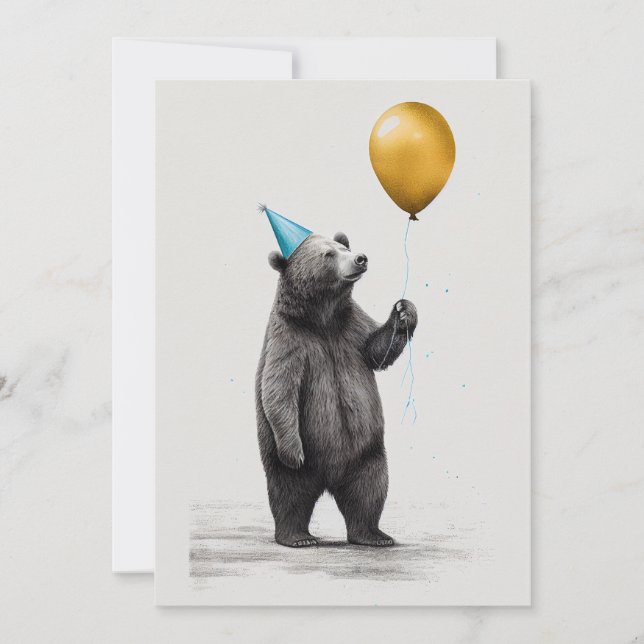Carte d'anniversaire avec carte de voeux à plat d' (Devant)