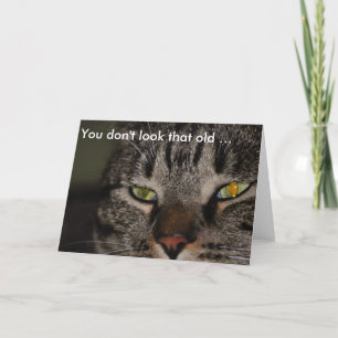 Carte d'anniversaire avec chat : Tu n'as pas l'air