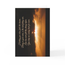 Carte d'anniversaire avec coucher de soleil