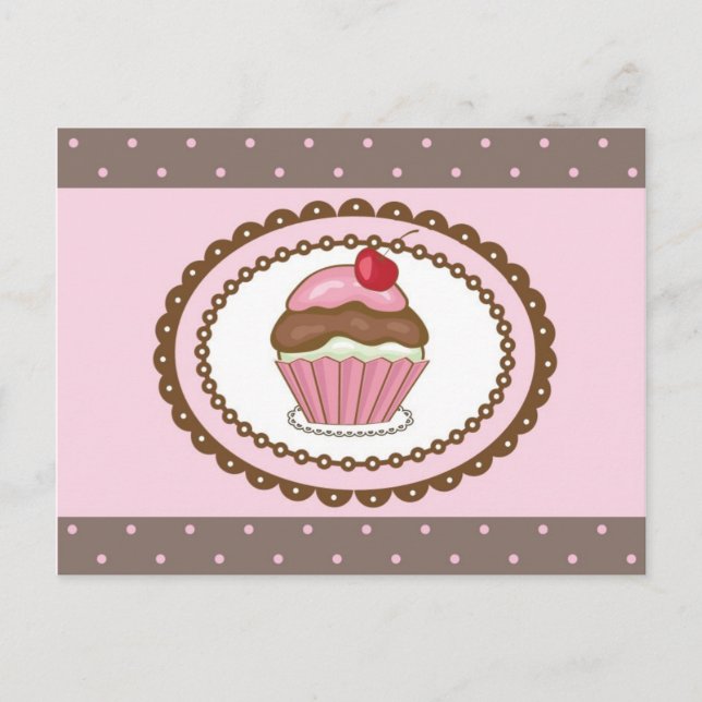 Carte d'anniversaire avec cupcake (Devant)