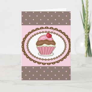 Carte d'anniversaire avec cupcake
