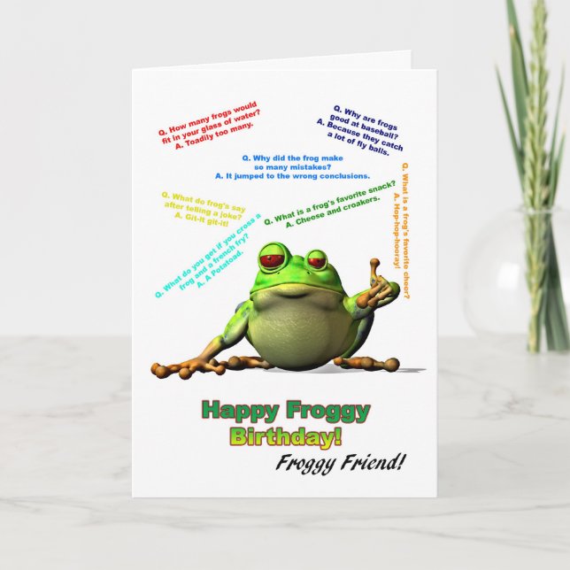 Carte d'anniversaire avec des blagues de voyous (Devant)