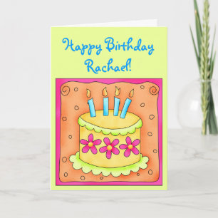 Carte d'anniversaire avec gâteau jaune