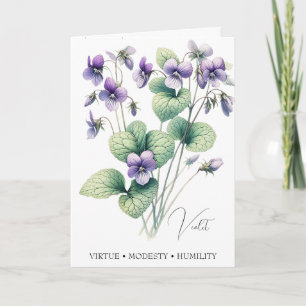 Carte d'anniversaire avec la fleur de naissance de